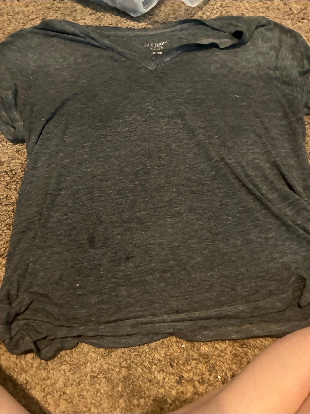 Old Navy Women’s Charcoal V-Neck T-Shirt